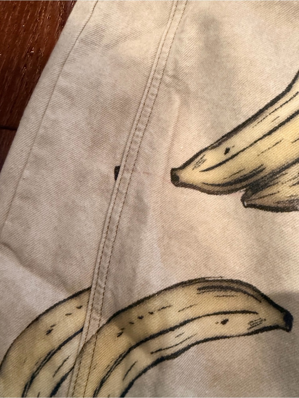 We The Free Beige Wide-Leg Jeans with Banana Print - Picture 3 of 13
